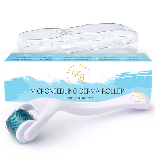 Derma Roller 0.5mm - Microneedling Roller with Sanitized Storage Case Included