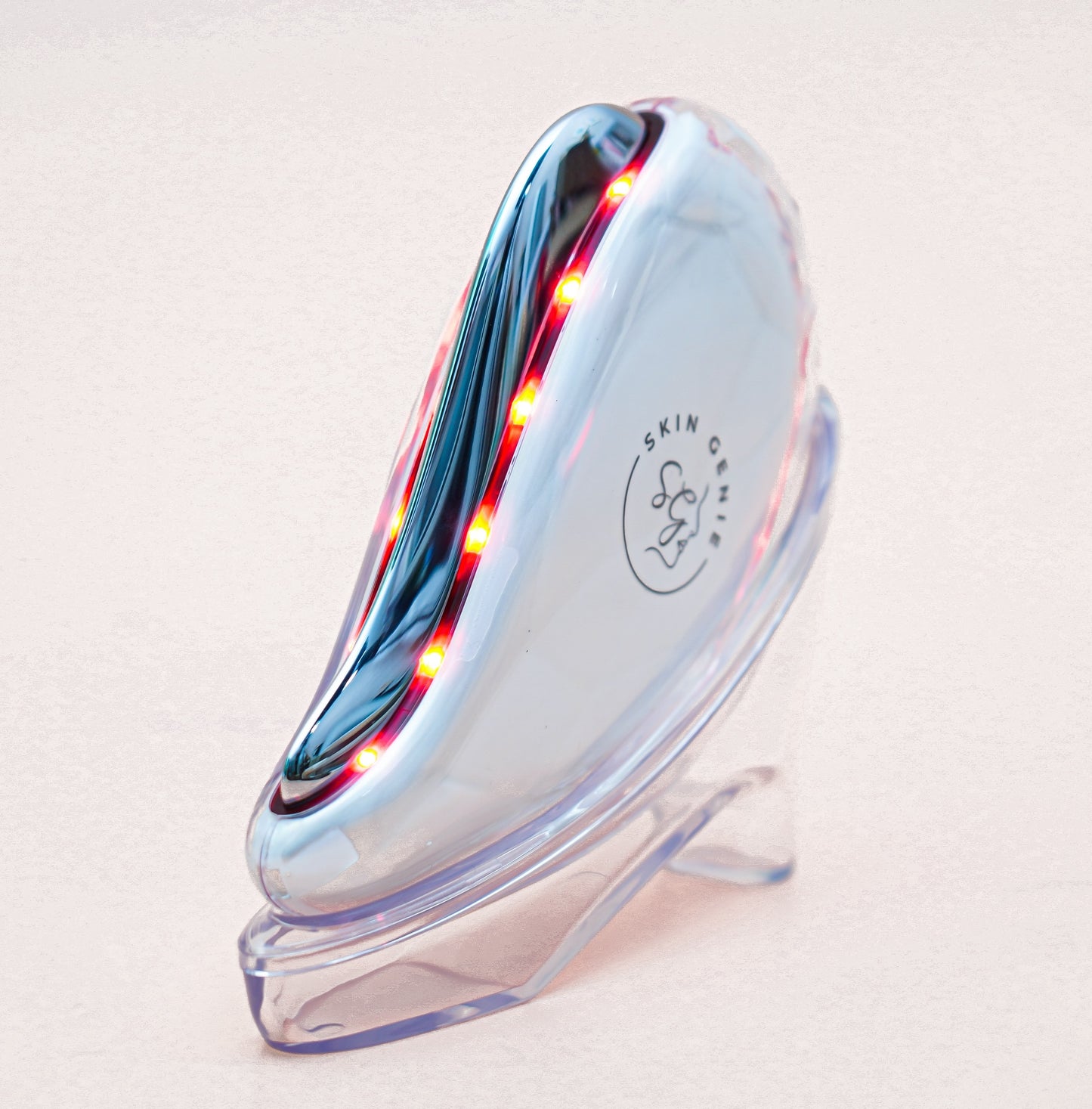 Electric Gua Sha Facial Tool - 7-in-1 Facial Device with Heat/Cold Functions, Vibrations, 3 Light Modes & Ergonomical Traditional Gua Sha Shape