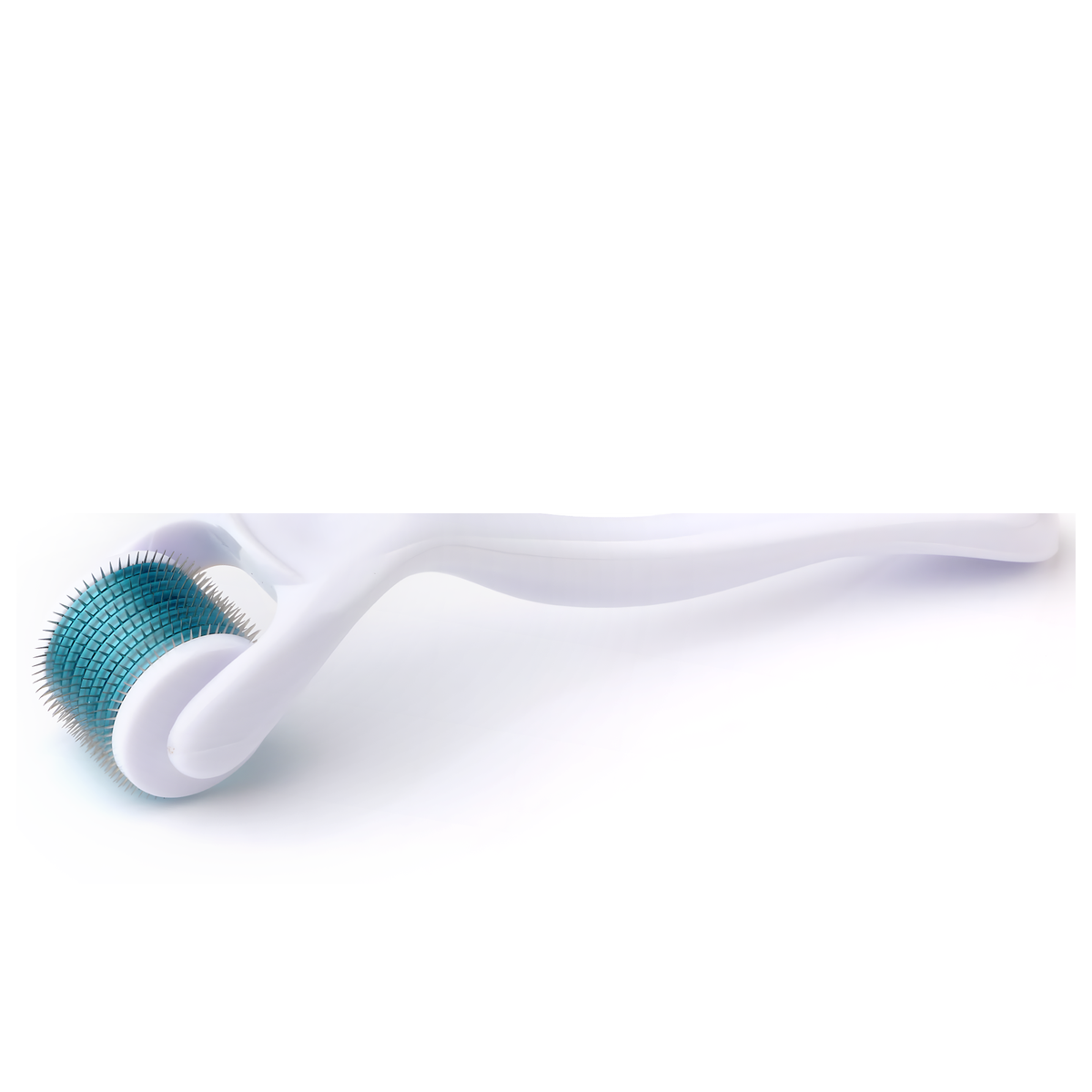 Skin Genie derma roller 0.5 mm — titanium needle head, white handle