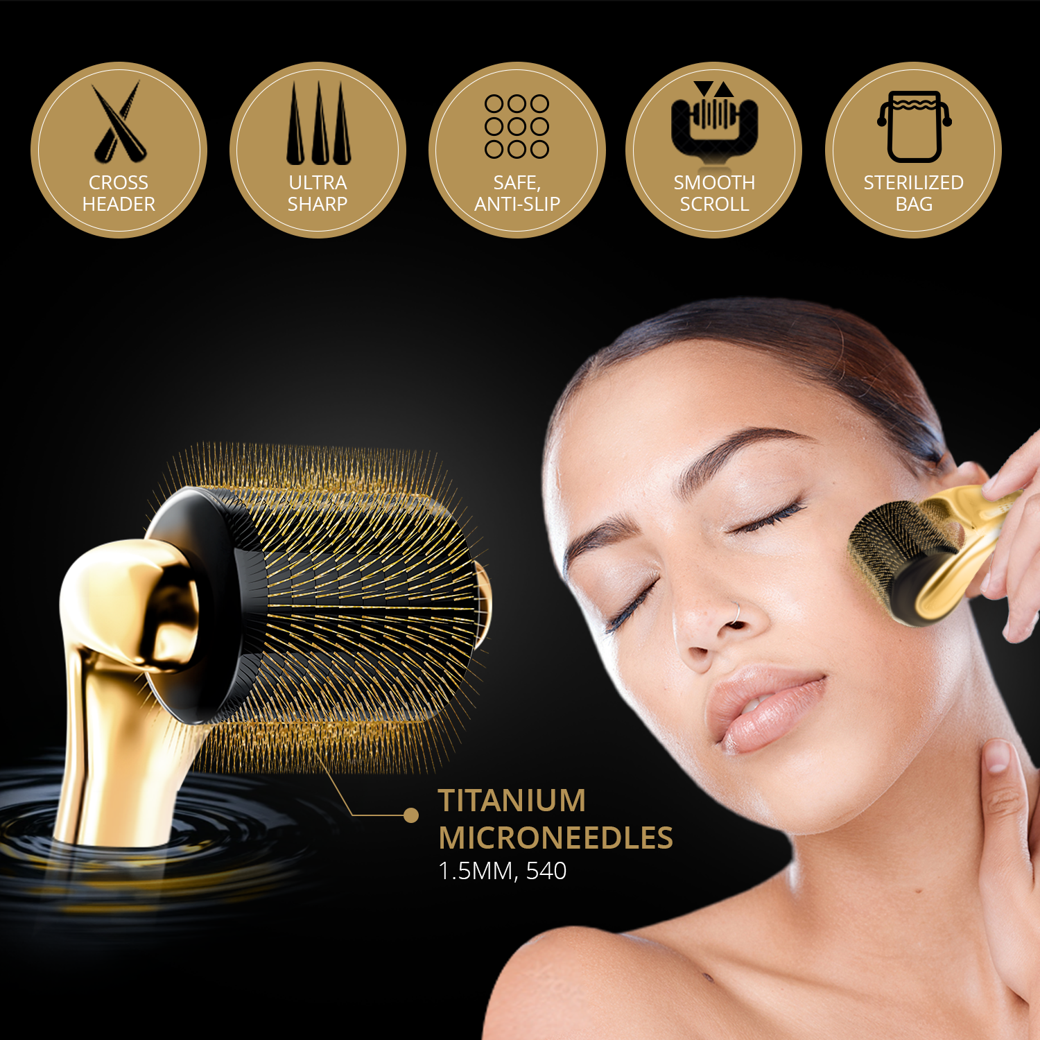 Skin Genie Derma Roller 1.5mm